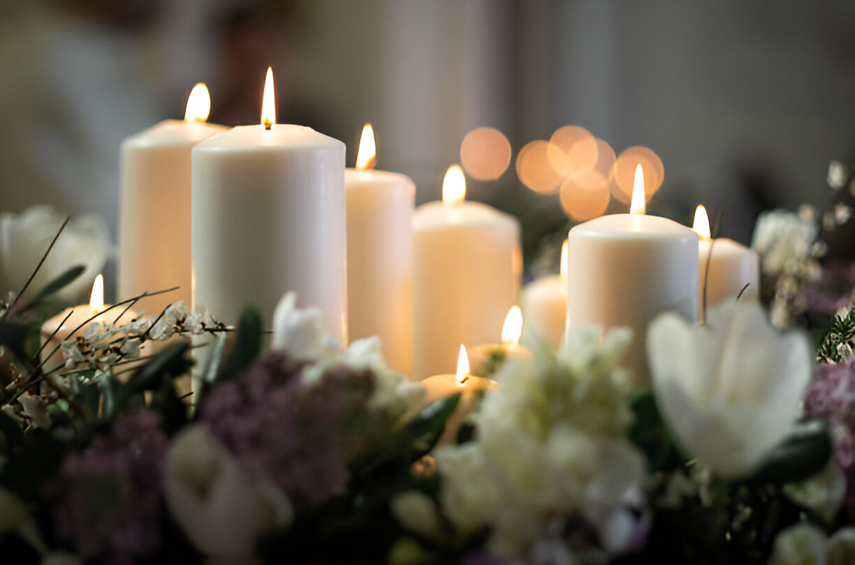 candles burning