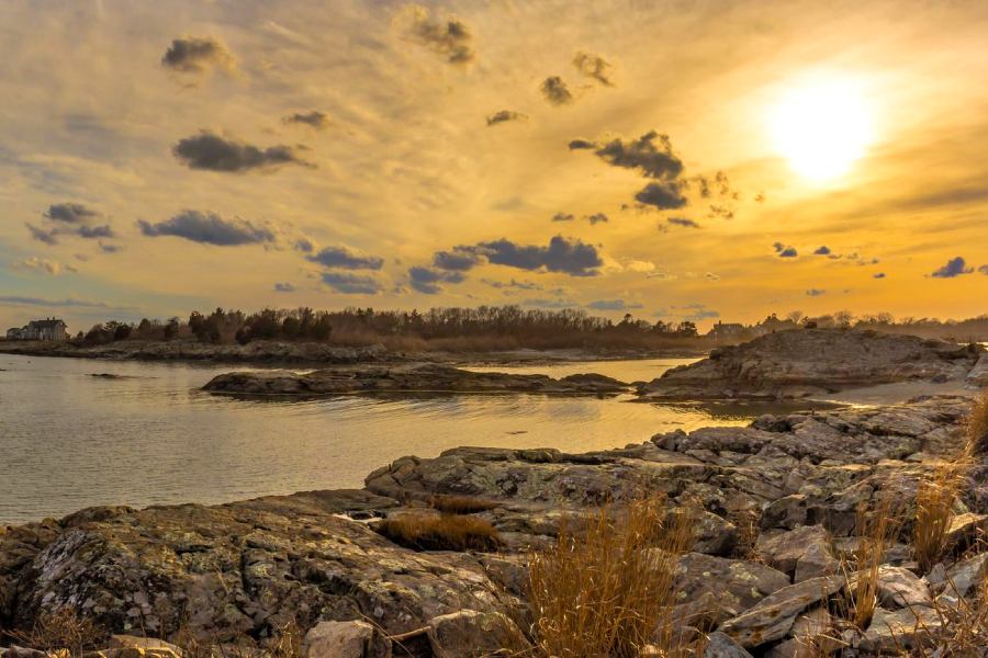 Scenic view of sea against sky during sunset (1)
